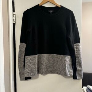 J Crew  Crew NeckBlack w / trim detail Sweater - Size Small